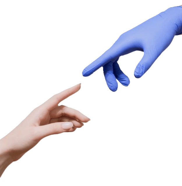 Doctor reaching hand